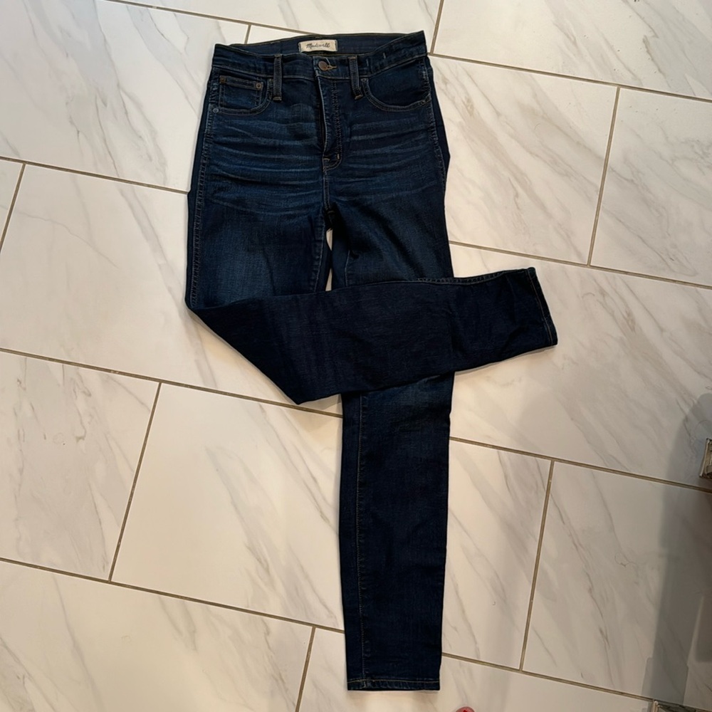 Madewell High Rise Dark Wash Skinny Jeans 26